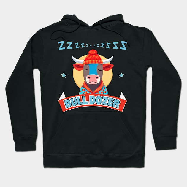 Bull Dozer Hoodie by Kenny The Bartender's Tee Emporium